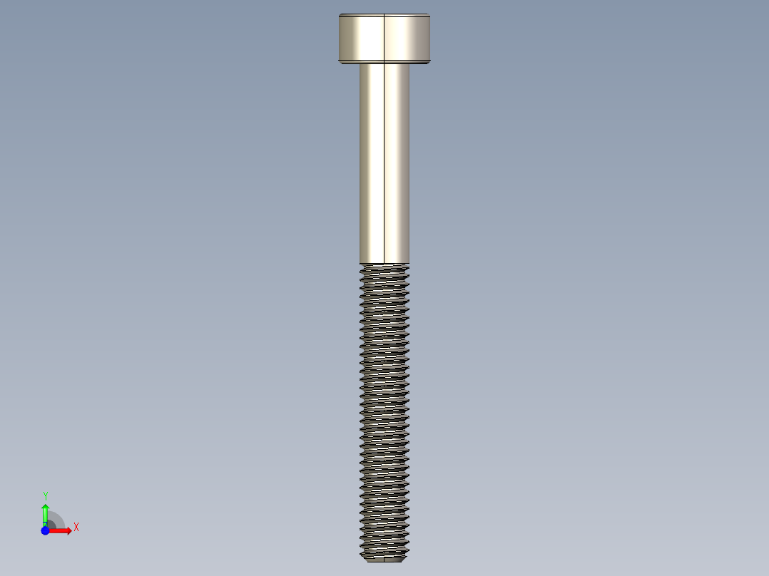 Screw_DIN_912_M3x30_A2.STEP公制内六角螺钉前视图