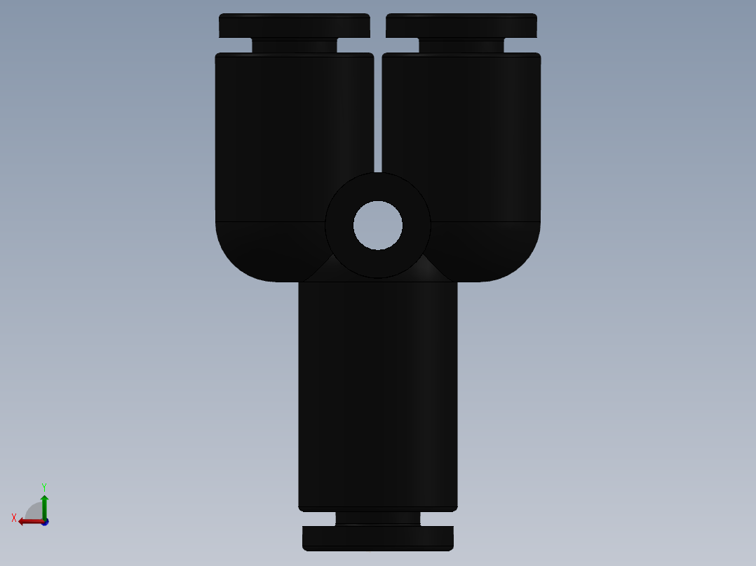 Y型三通 亿日 EPY4后视图