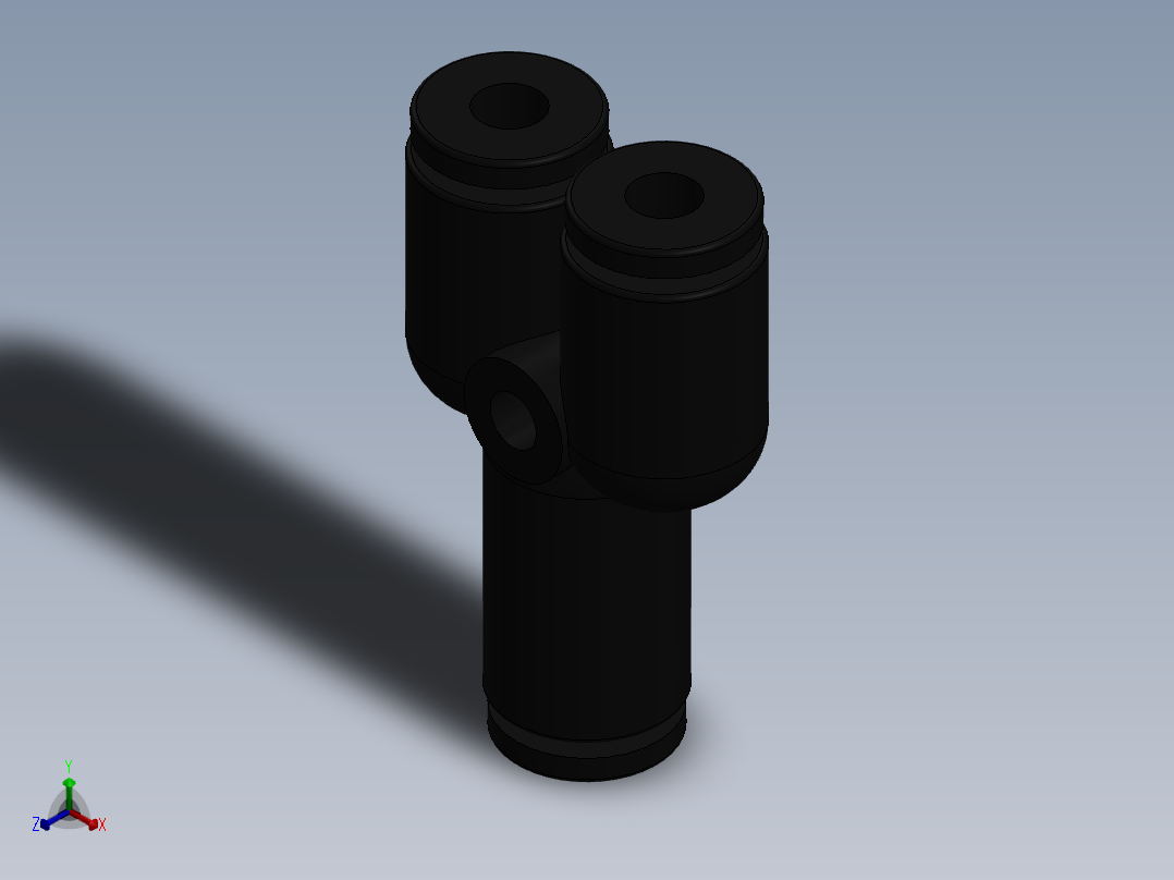 Y型三通 亿日 EPY4正等轴测图