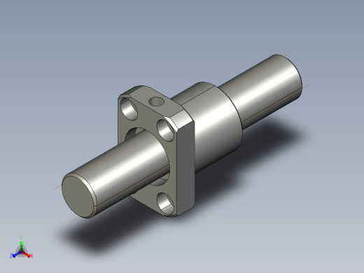 JF2003-4滚珠丝杆3D模型