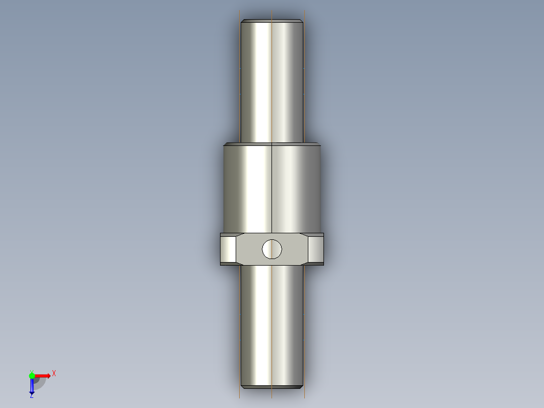 JF2003-4滚珠丝杆3D模型俯视图