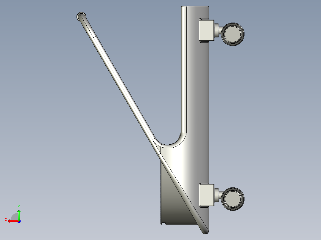 建筑手推车后视图