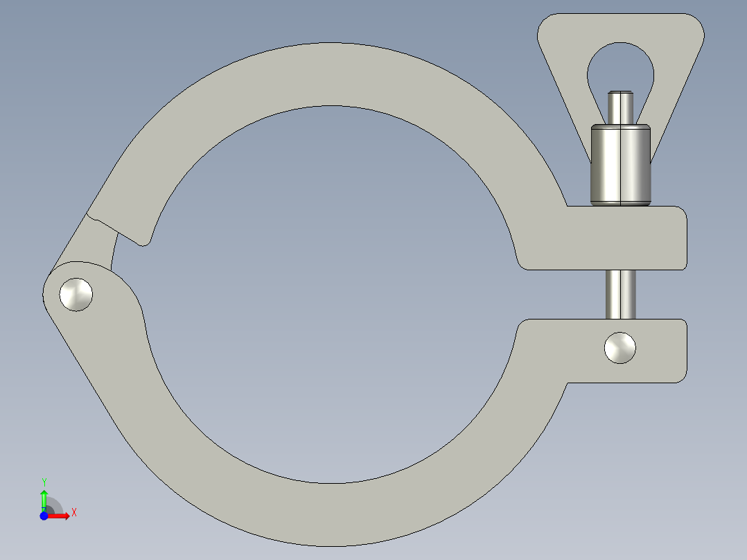 2寸304不锈钢卡箍前视图