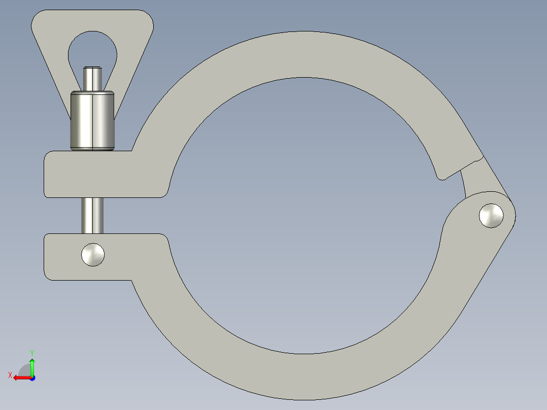 2寸304不锈钢卡箍后视图