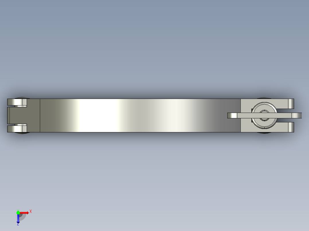 2寸304不锈钢卡箍俯视图