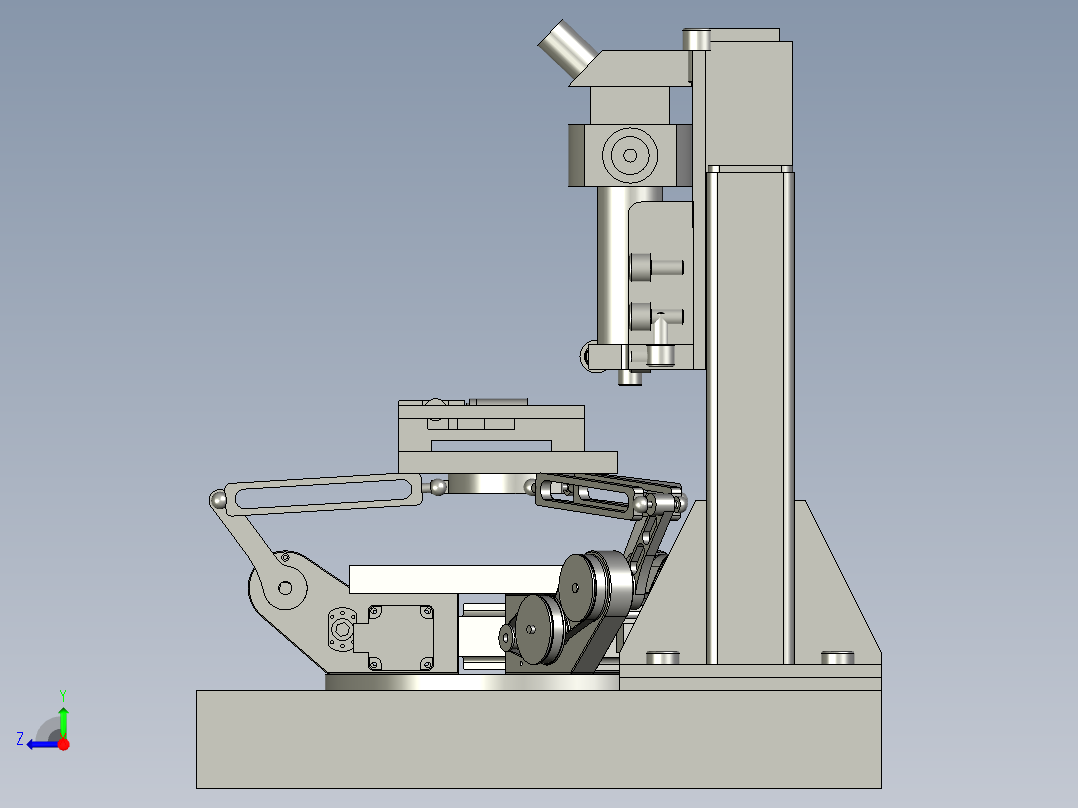 飞秒激光加工平台总装右视图
