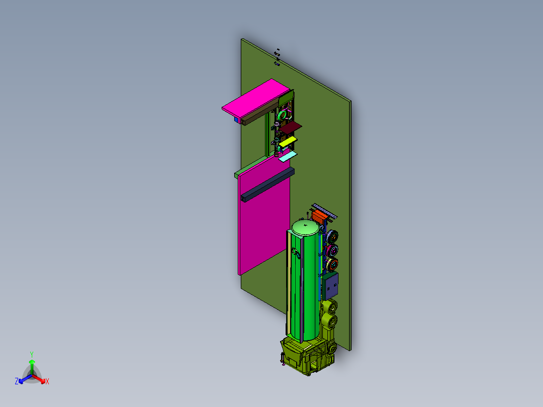 串联式卷管装置正等轴测图