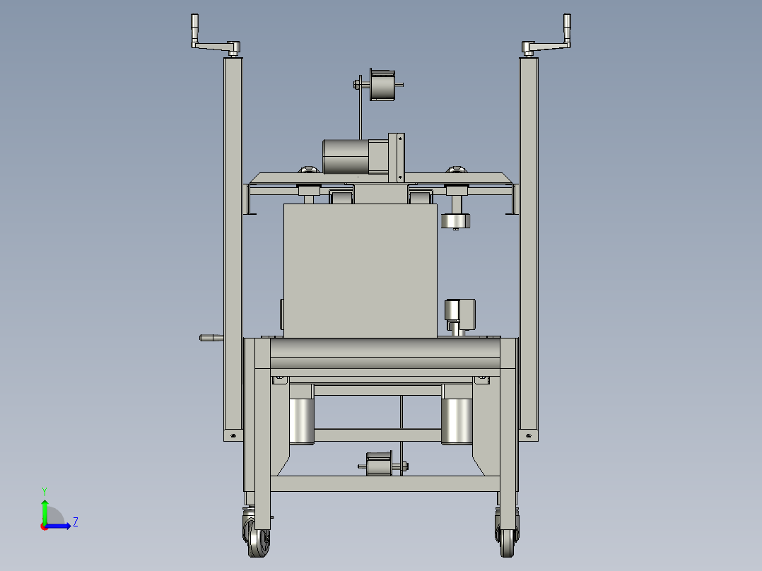 粘胶带模块及其纸箱封装机左视图