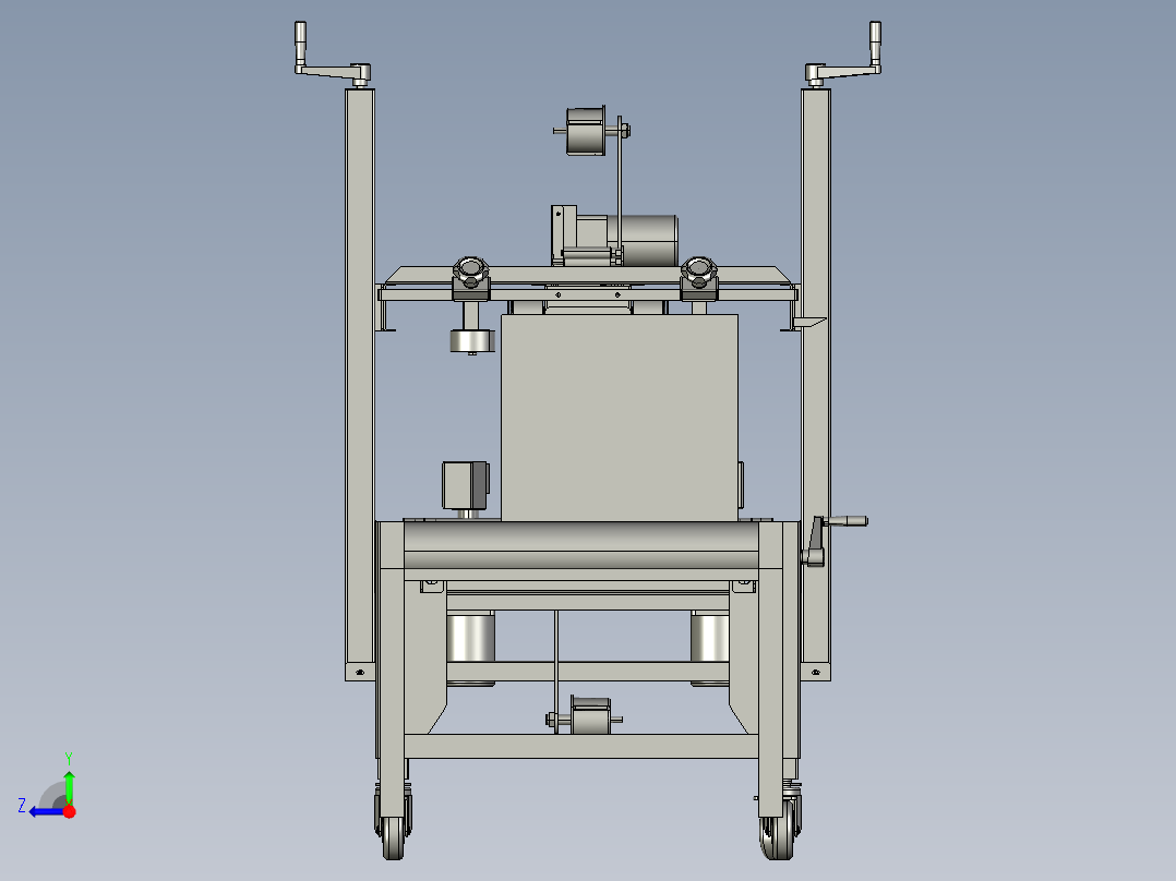 粘胶带模块及其纸箱封装机右视图