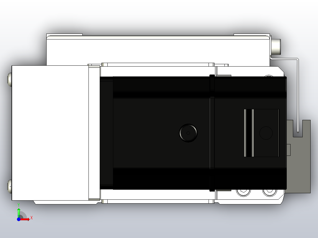 SCM14-300-L滚珠花健、支撑座、滚珠丝杠、交叉导轨、直线模组前视图