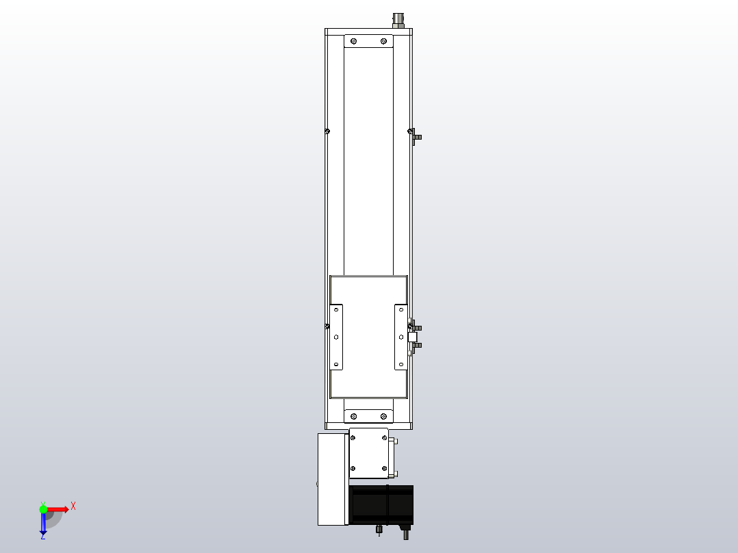 SCM14-300-L滚珠花健、支撑座、滚珠丝杠、交叉导轨、直线模组俯视图