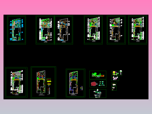 10种别墅庭院景观绿化设计方案及施工图