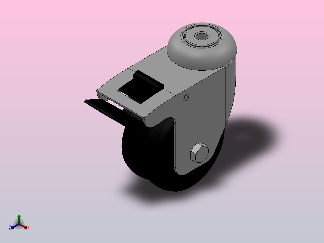 B08-07B-075-232G中轻型轮[ Z08-07B-075-232G]脚轮主视图