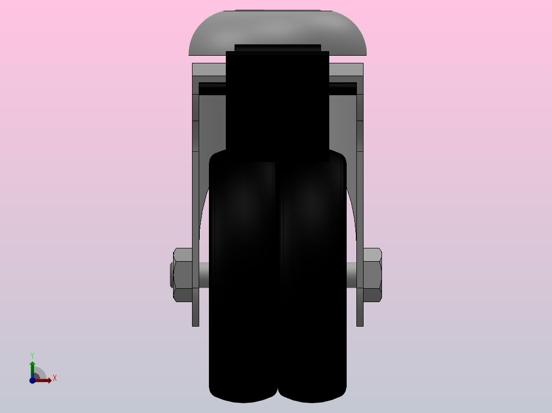 B08-07B-075-232G中轻型轮[ Z08-07B-075-232G]脚轮前视图