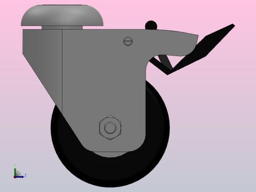 B08-07B-075-232G中轻型轮[ Z08-07B-075-232G]脚轮左视缩略图