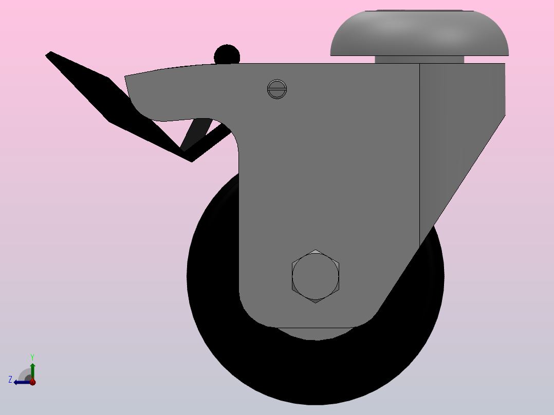 B08-07B-075-232G中轻型轮[ Z08-07B-075-232G]脚轮右视图