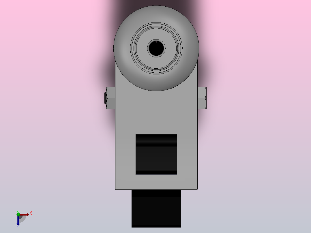 B08-07B-075-232G中轻型轮[ Z08-07B-075-232G]脚轮俯视图