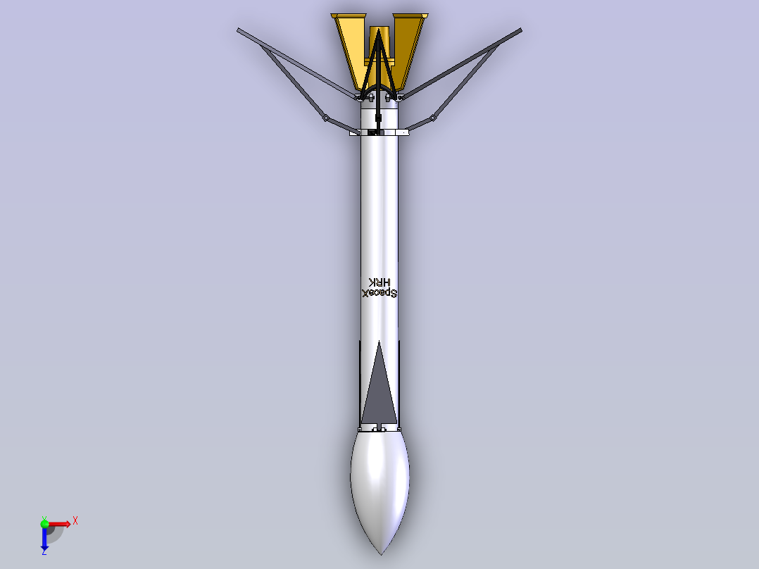 SpaceX 模型 DIY STP俯视图