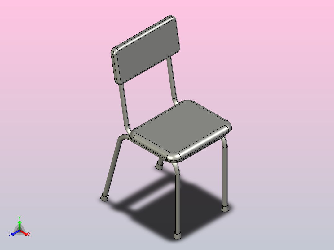 复古椅子主视图