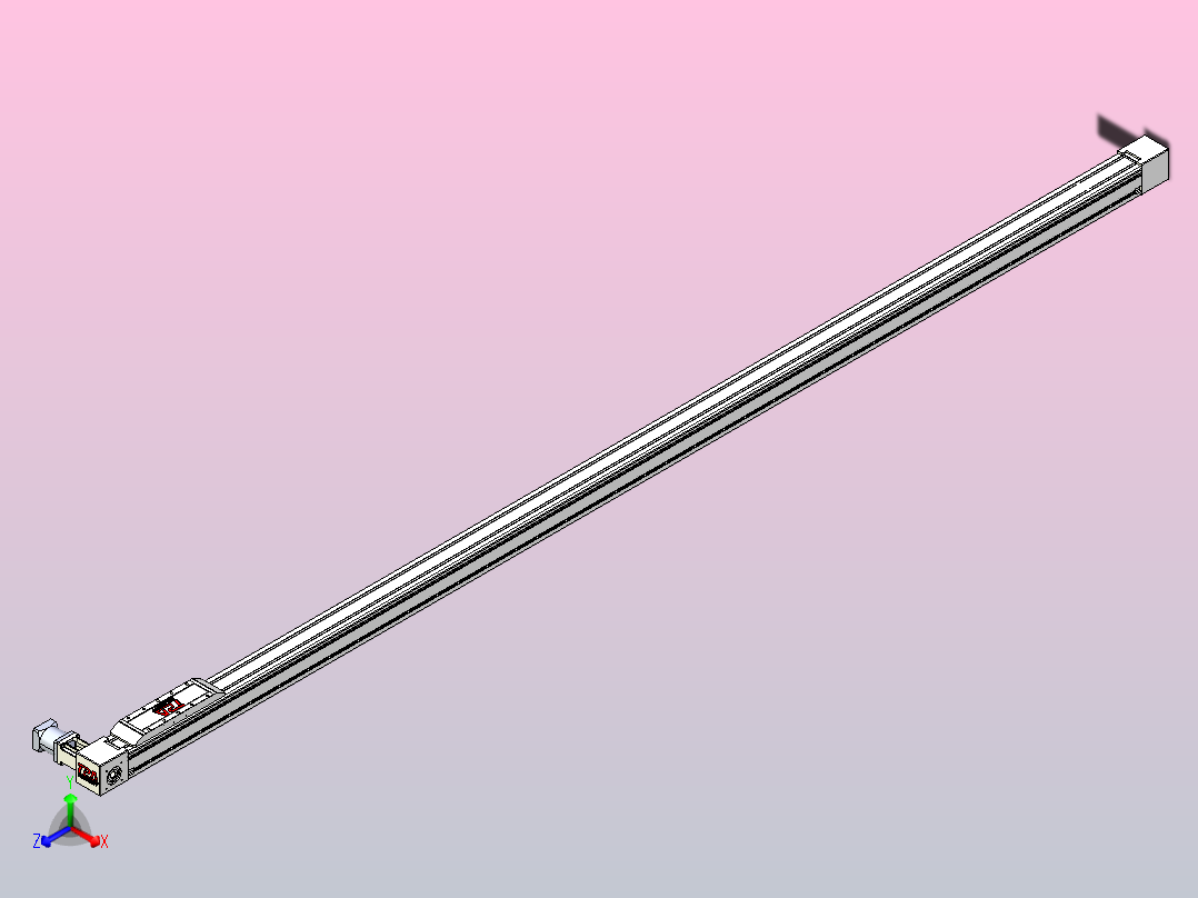 伺服电机集成皮带传动直线执行器TPA-OCB-80-140-L2950-DL-J60-N3正等轴测图