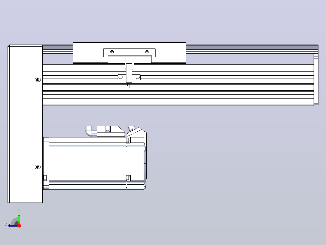 日规模组半封闭丝杆TPA-HNR-120D-1610C-L100-MP-C-P40-N3右视图
