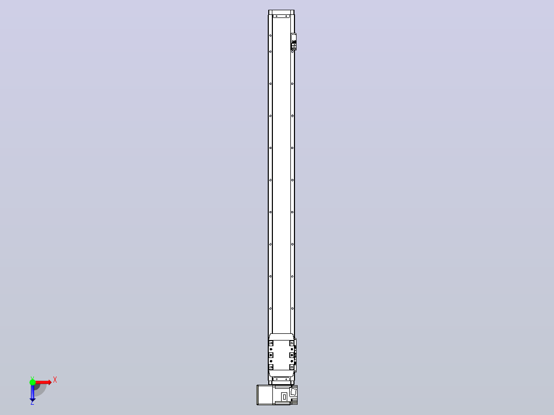 机器人皮带驱动直线轴TPA-GCB-80-P60-L950-LU-M20-N3俯视图