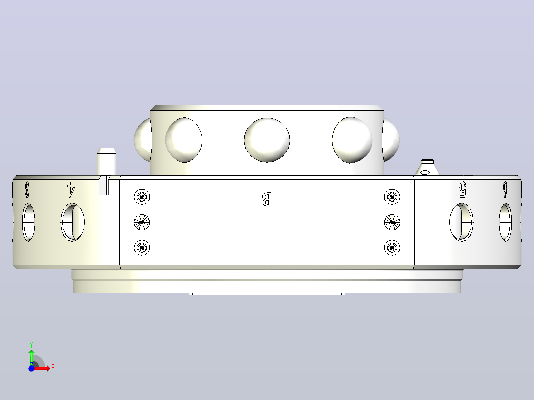 PRC-060-B 治具端新60kg快换盘 机器人换枪盘 快速交换盘 交换盘 机器人工具快换前视图