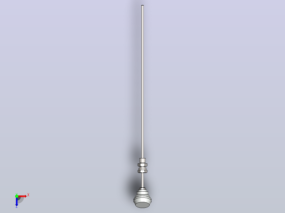 WZPT-226铂热电阻φ6×200×150俯视图