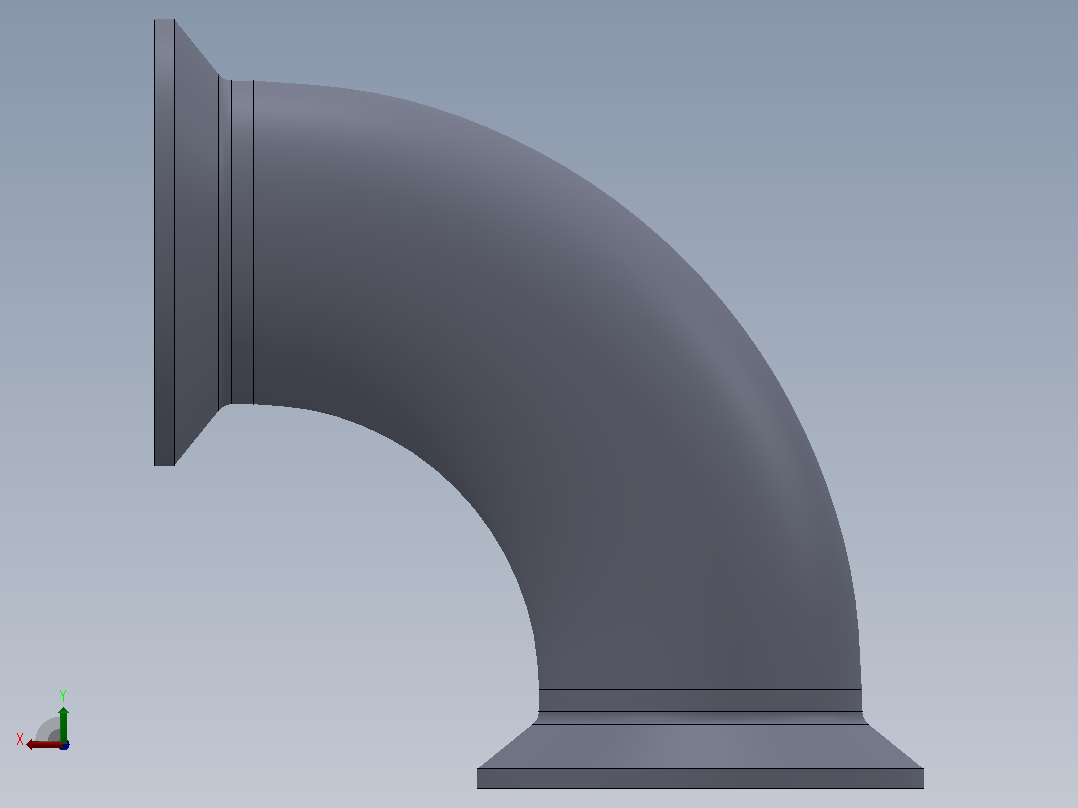 90°卡式弯头[1506200-000150]后视图