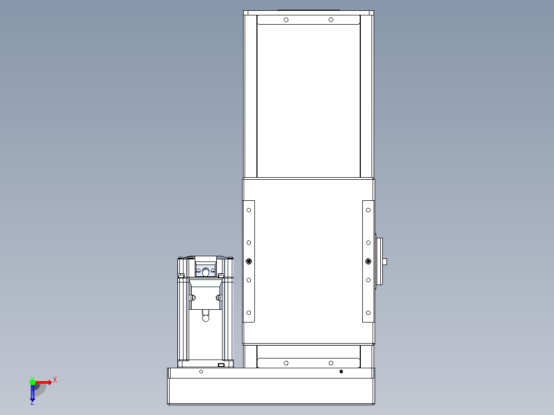 滚珠丝杠直线轴带导轨全封闭TPA-HCR-140D-2010C-L150-ML-C-P40-N3俯视图