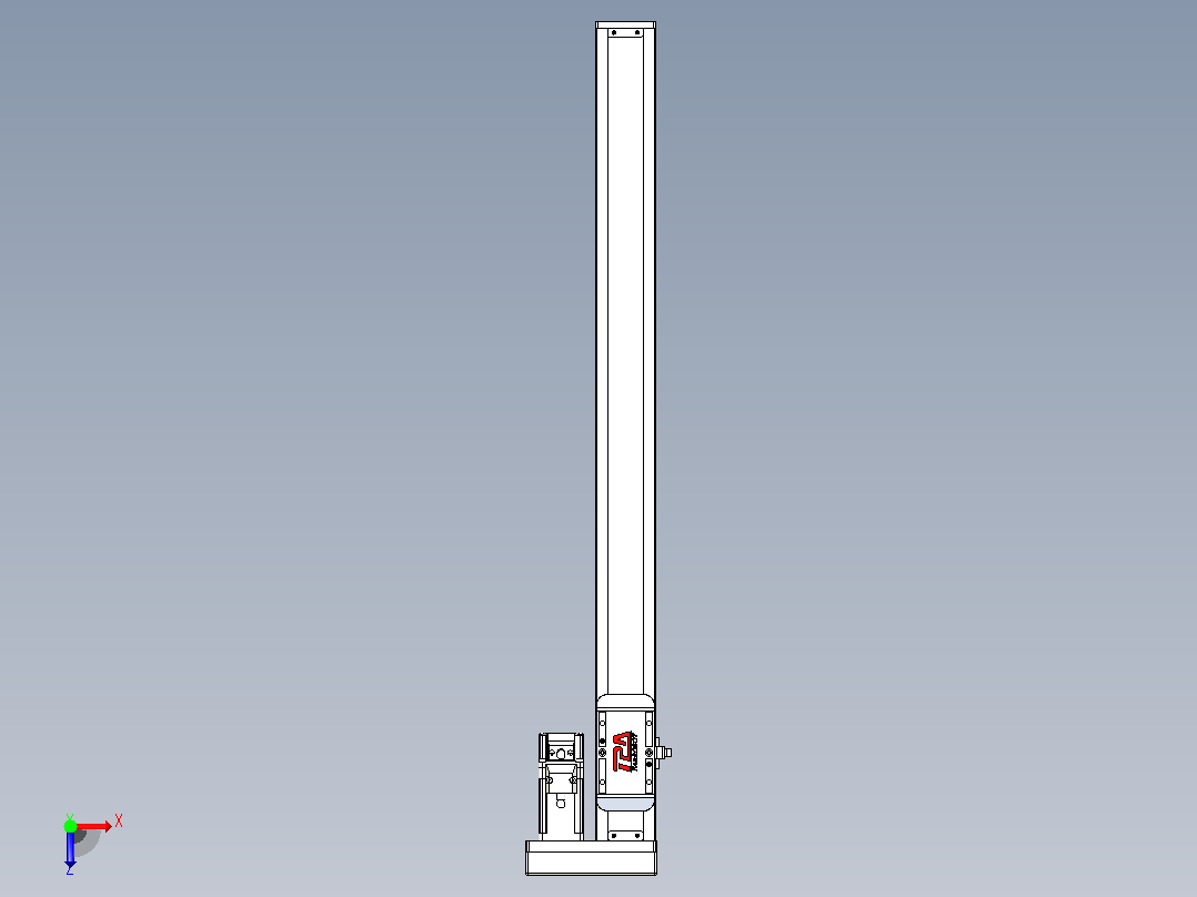 滚珠丝杠直线轴带导轨全封闭TPA-HCR-50S-1210C-L540-ML-Y-P10-N3俯视图