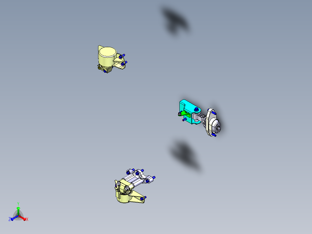 FNA1001001(悬置系统装置)正等轴测图