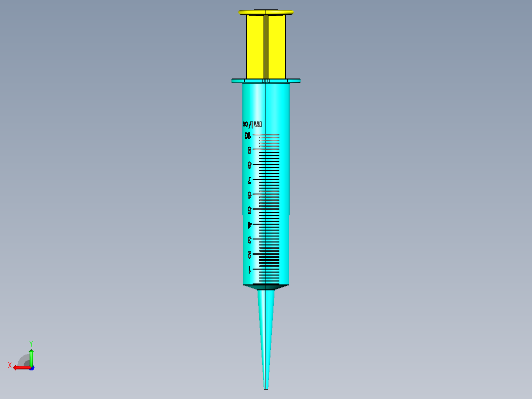 注射器10毫升后视图