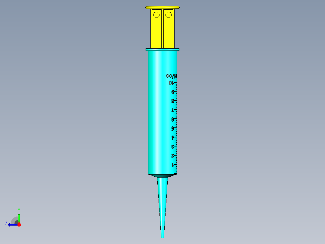 注射器10毫升右视图
