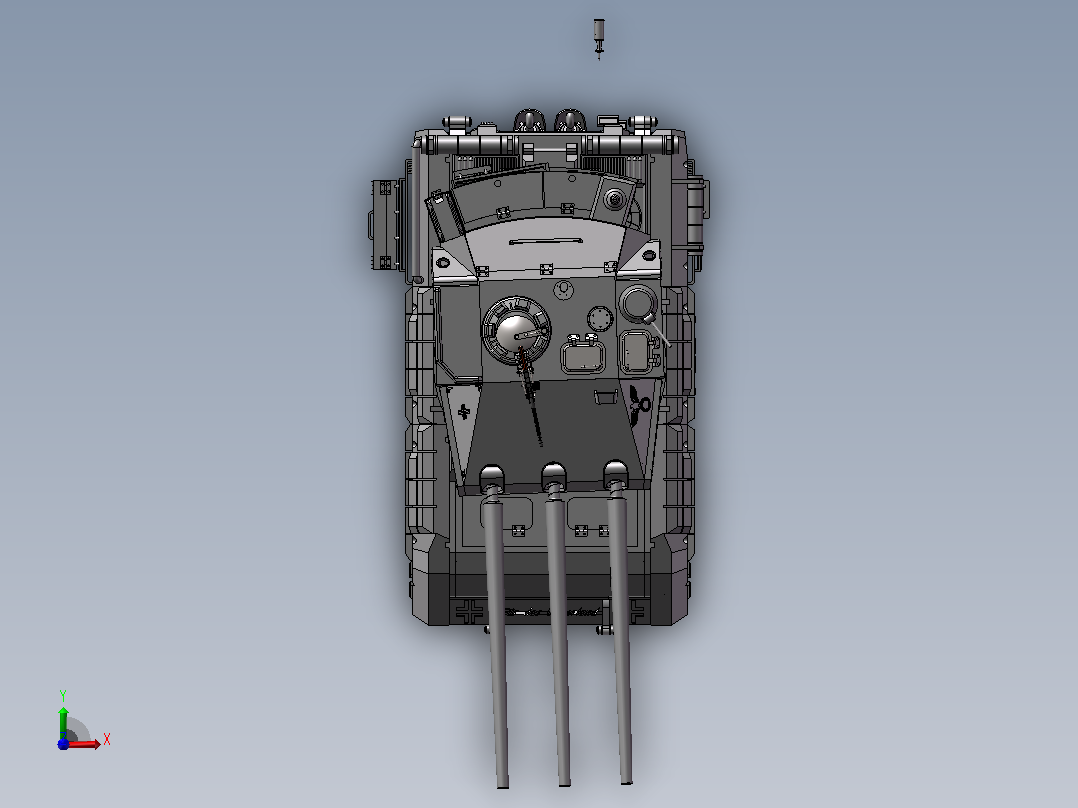 E100 坦克模型前视图