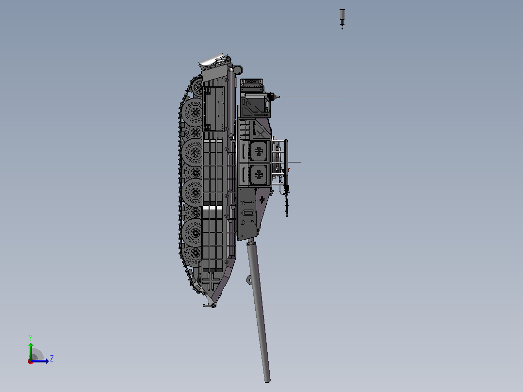 E100 坦克模型左视图