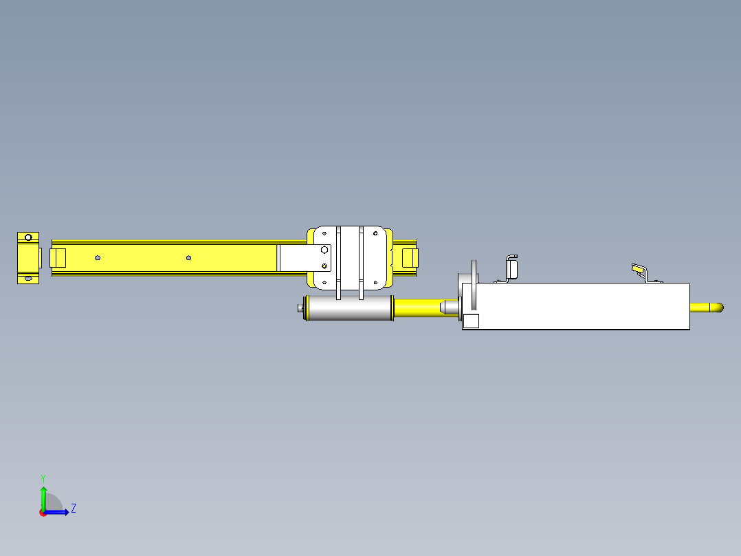 键盘、鼠标收纳式支架左视图