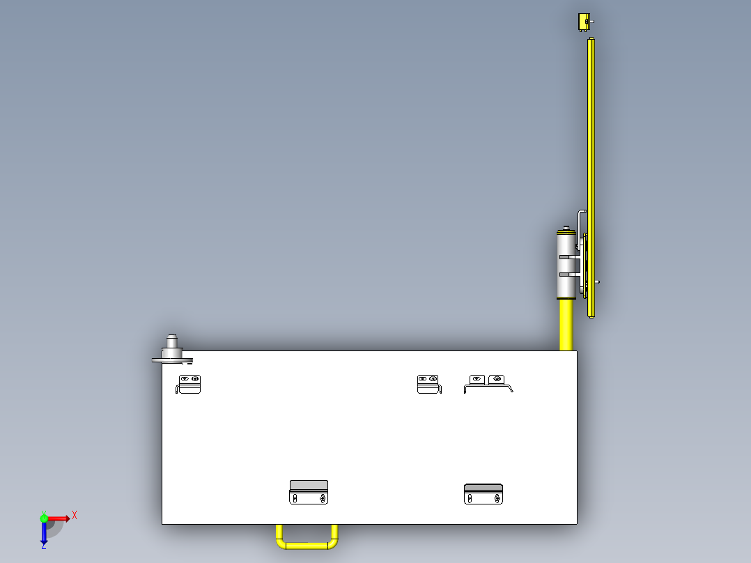 键盘、鼠标收纳式支架俯视图