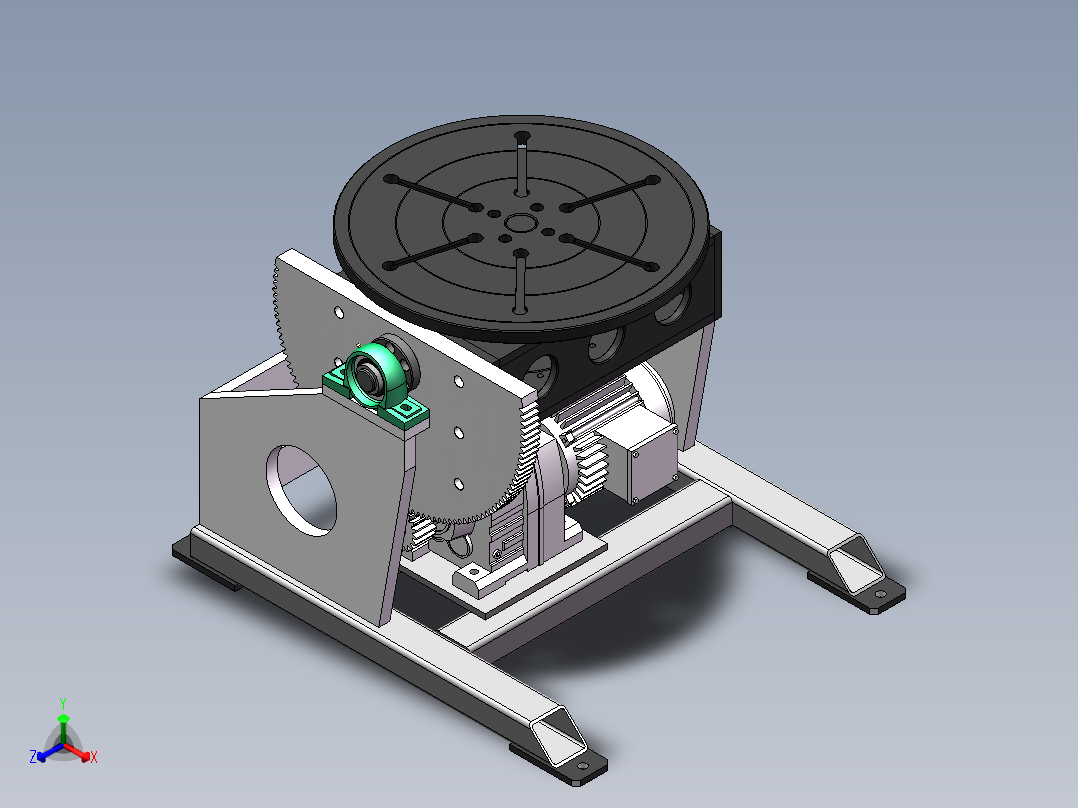 K3465-0.5t焊接变位机正等轴测图