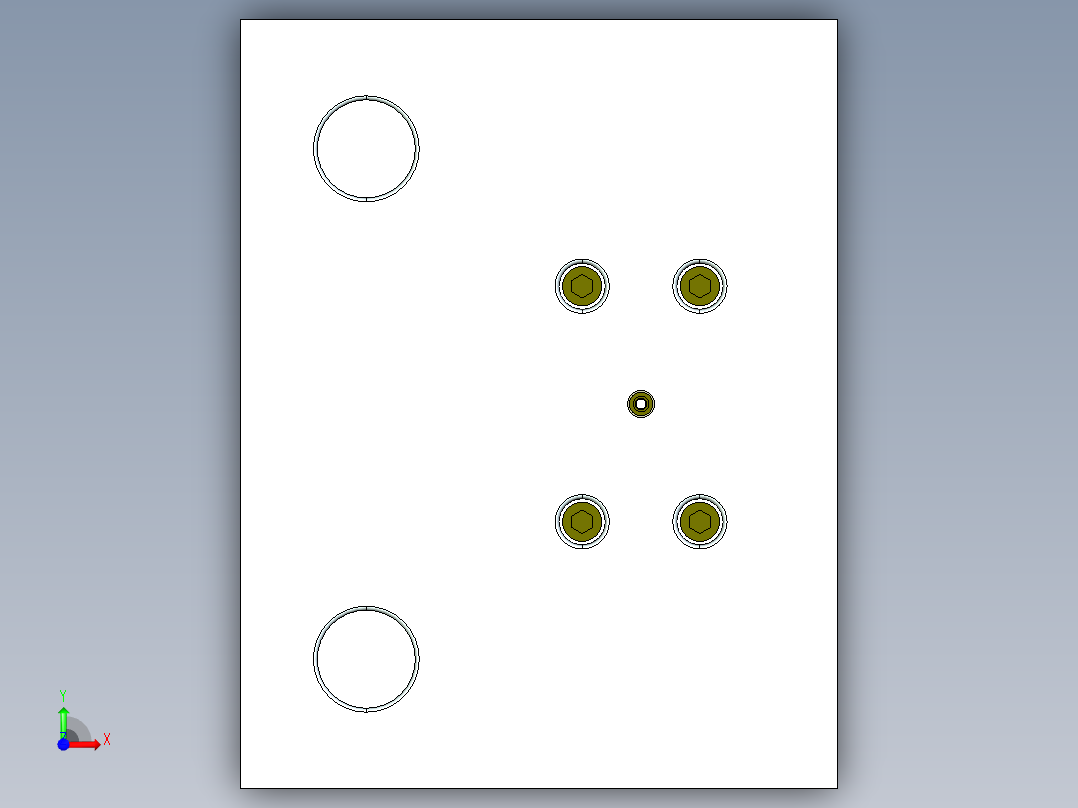厚板料冲小孔模具设计及有限元模拟前视图