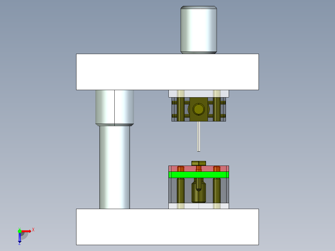 厚板料冲小孔模具设计及有限元模拟俯视图
