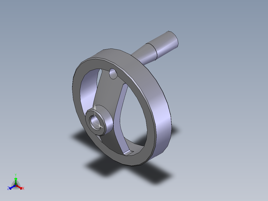手轮12X100正等轴测图