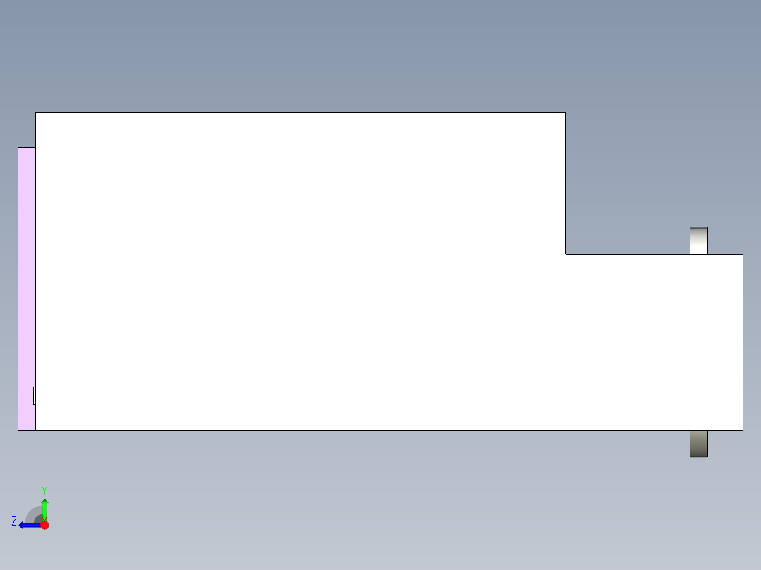 齿轮机械伸缩缸机构3D图纸 STP格式右视图