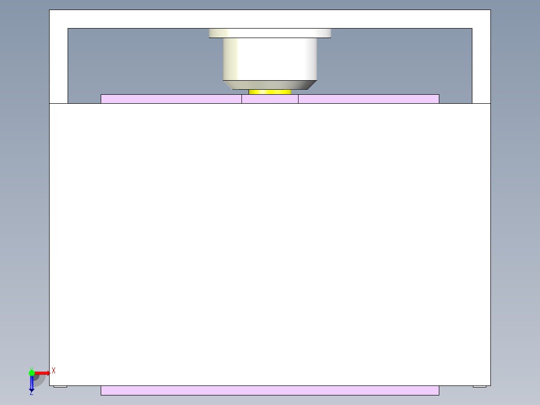 齿轮机械伸缩缸机构3D图纸 STP格式俯视图