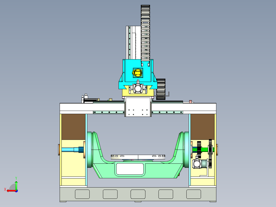 5轴3D打印机后视图