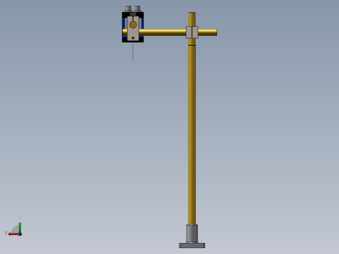 简易式视觉相机支架3d图纸 机械设计素材 智能相机固定支架3d模型后视图