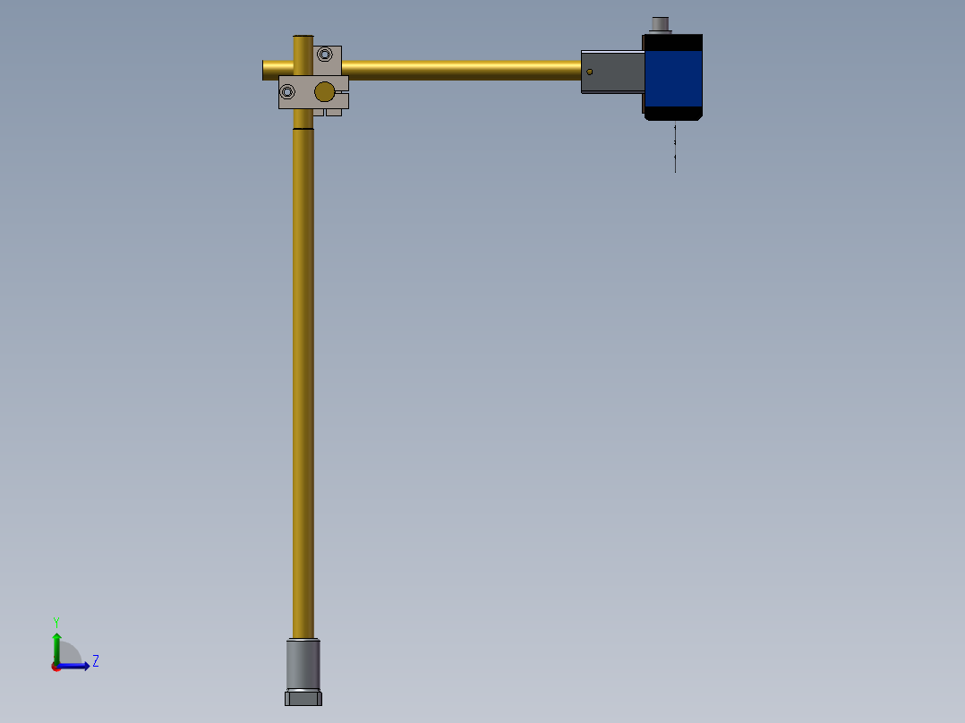简易式视觉相机支架3d图纸 机械设计素材 智能相机固定支架3d模型左视图