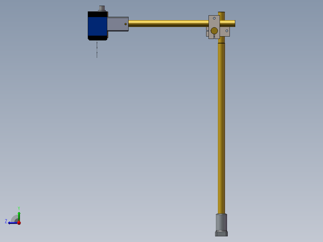 简易式视觉相机支架3d图纸 机械设计素材 智能相机固定支架3d模型右视图