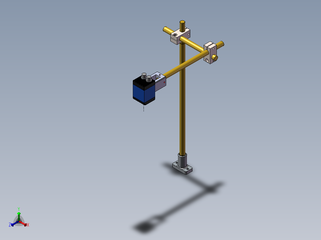 简易式视觉相机支架3d图纸 机械设计素材 智能相机固定支架3d模型正等轴测图