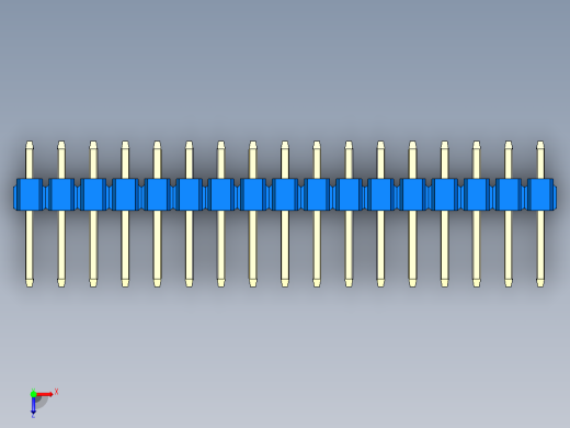 彩色公头100mil（2.54mm）系列-DS1021_blue_1x17p_100mil_Type1_rev1.0俯视缩略图